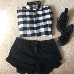 Black and white flannel